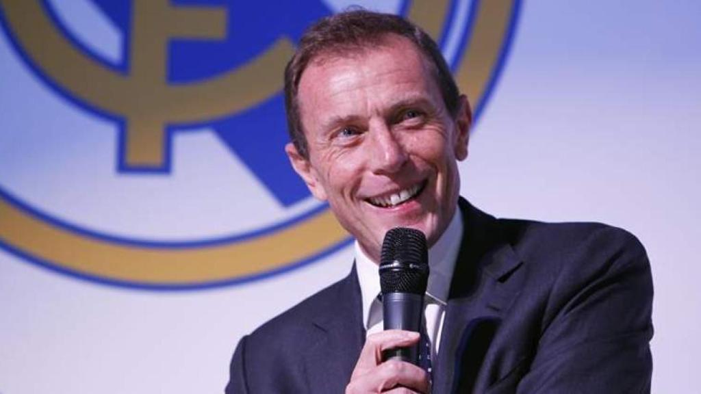 Emilio Butragueño en un acto con el Real Madrid.