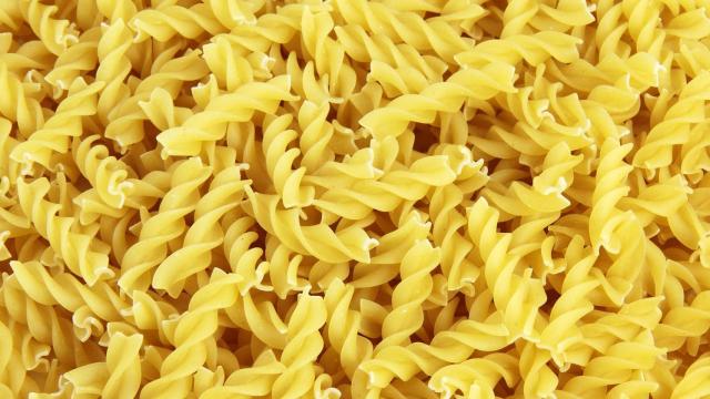 Una foto de espirales de pasta.