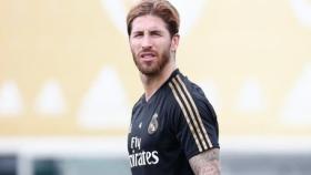 Sergio Ramos, en un entrenamiento. Foto: Twitter (@SergioRamos)