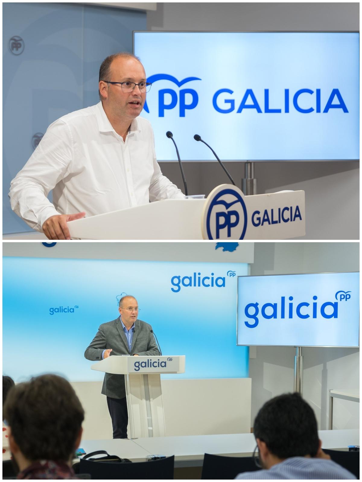 Imagen corporativa del PP de Galicia antes y después