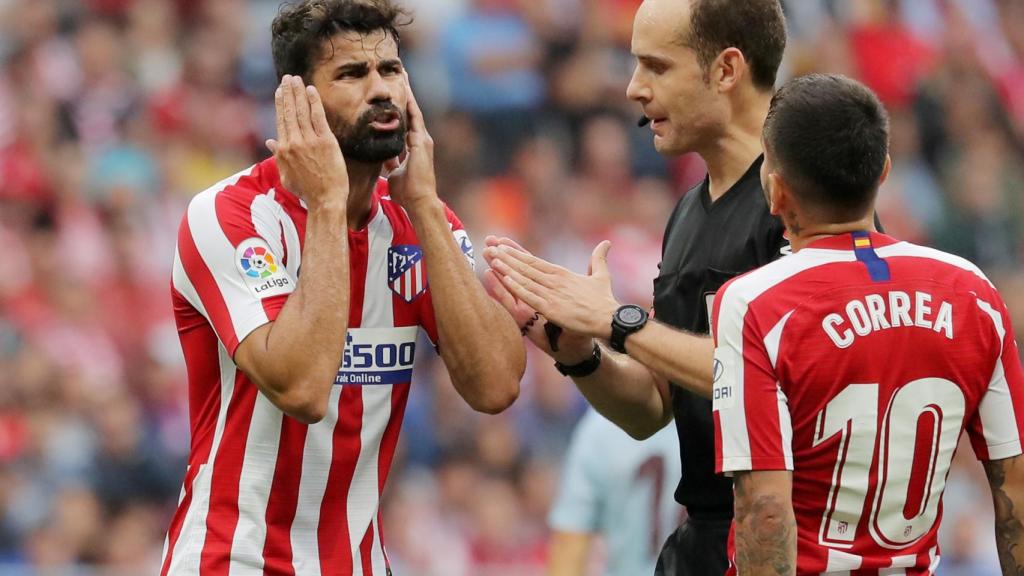 Diego Costa y Correa, en un momento del partido