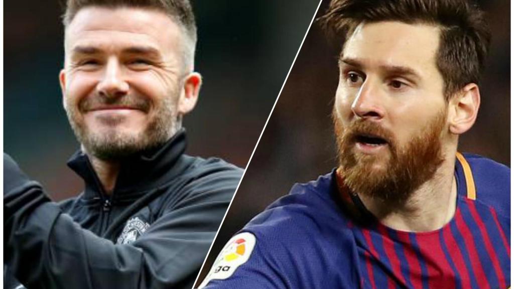 Lionel Messi y David Beckham