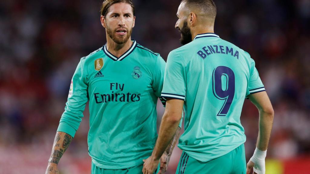 Sergio Ramos y Benzema, en un partido del Real Madrid