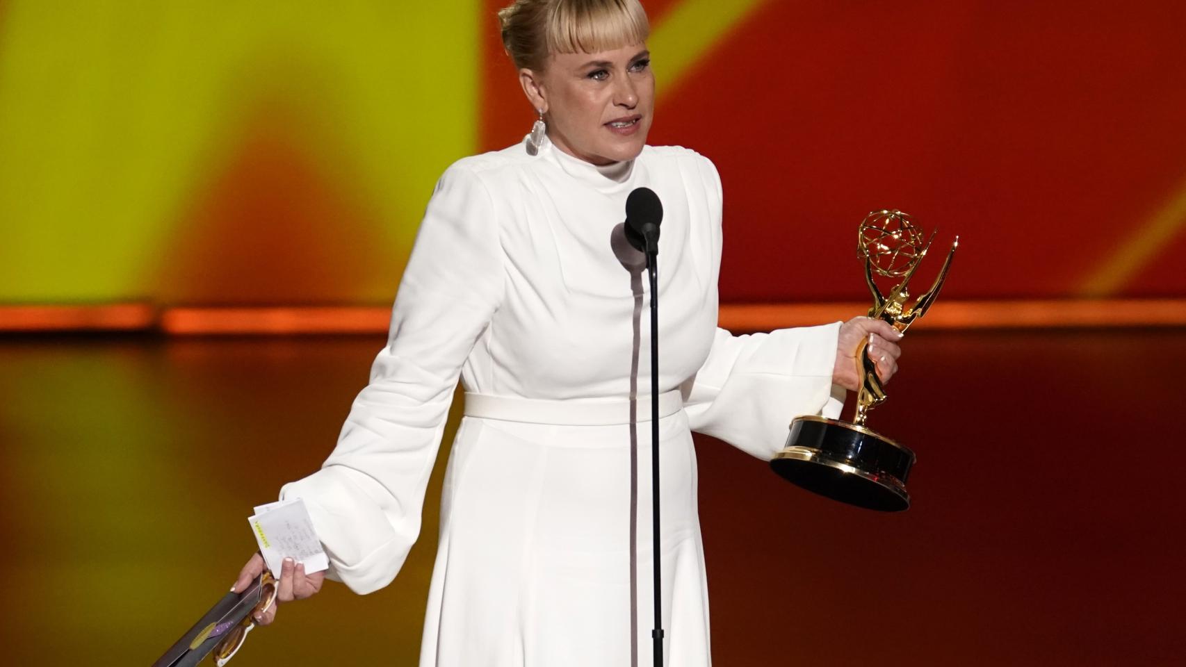 Patricia Arquette, ganadora y con discurso.