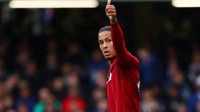 Van Dijk, durante un partido