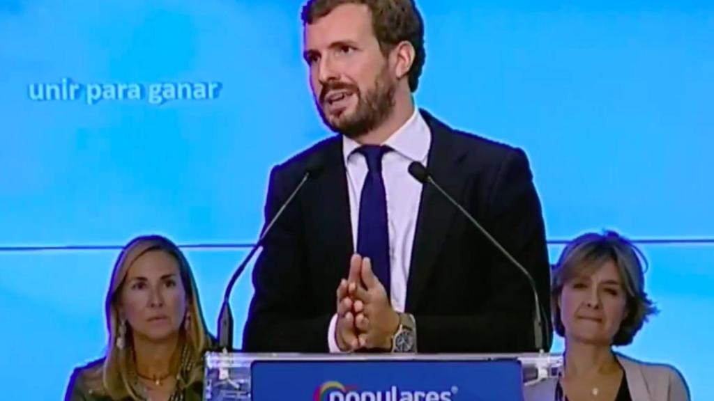 Pablo Casado durante su intervención.