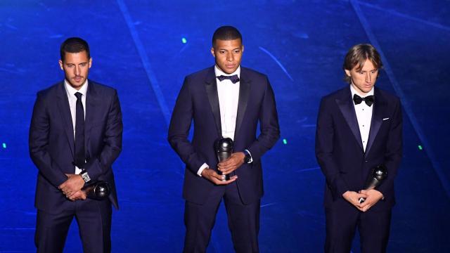 Mbappé, entre Hazard y Modric en los The Best 2019