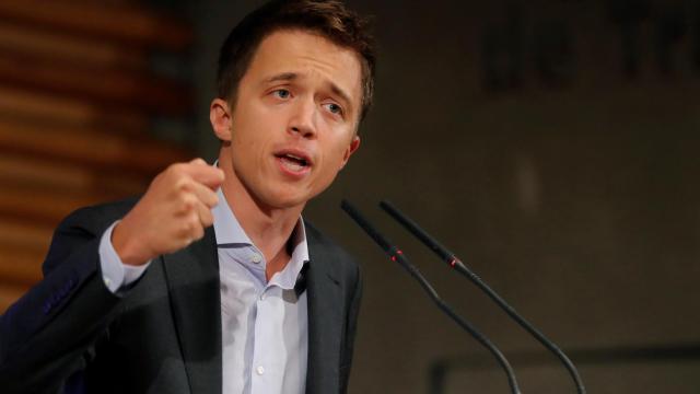 Íñigo Errejón, durante su discurso de aceptación de la candidatura de Más Madrid al 10-N.