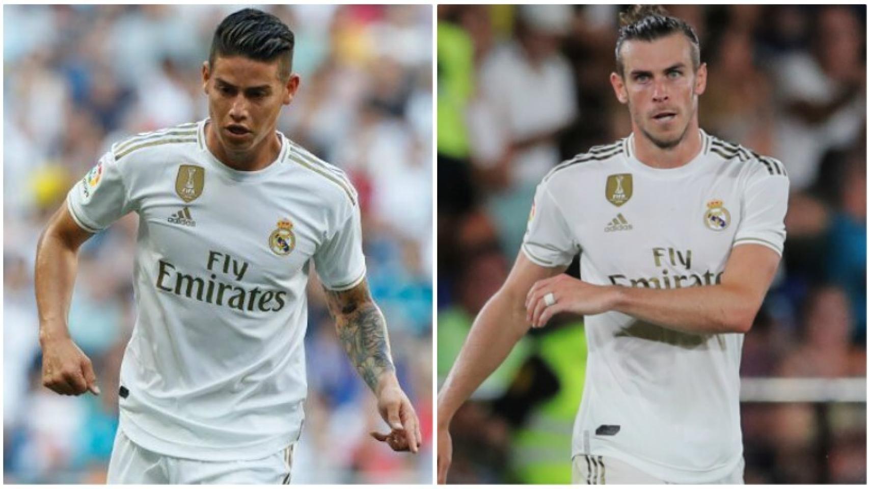 Bale y James en el avión del Real Madrid