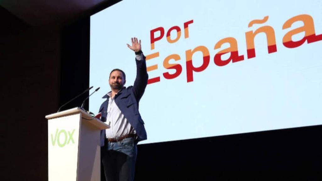 Santiago Abascal en un mitin en Toledo. Foto: Óscar Huertas