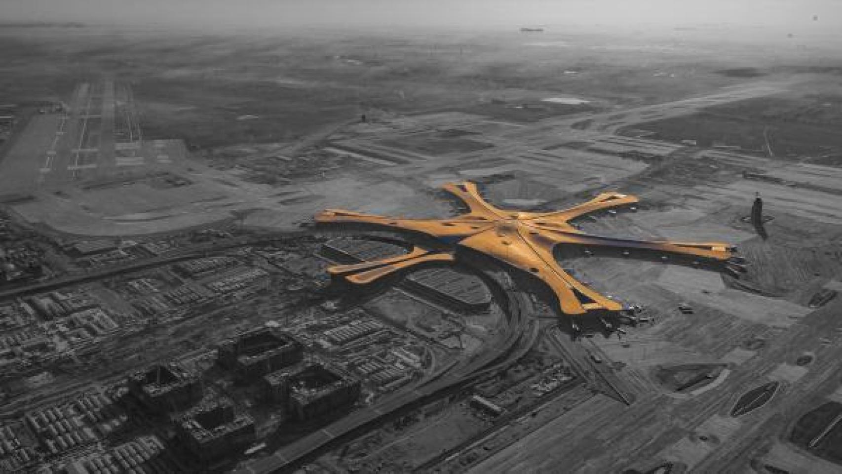 El aeropuerto de Pekín-Daxing tiene forma de estrella