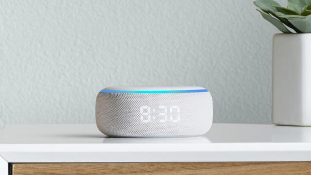 Amazon Echo Dot with a Clock