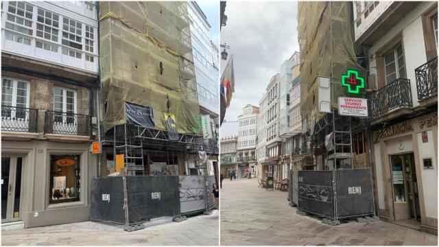 Las obras del hotel en Riego de Agua, en A Coruña