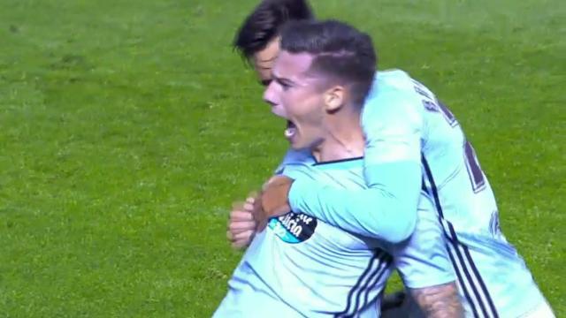 Santi Mina da el empate al Celta de Vigo.