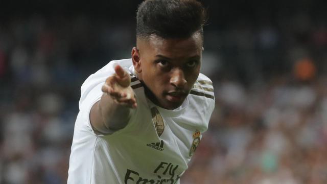 Reverencia de Rodrygo tras marcar con el Real Madrid