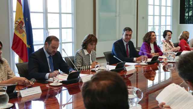 El Gobierno, reunido en Consejo de Ministros en La Moncloa.
