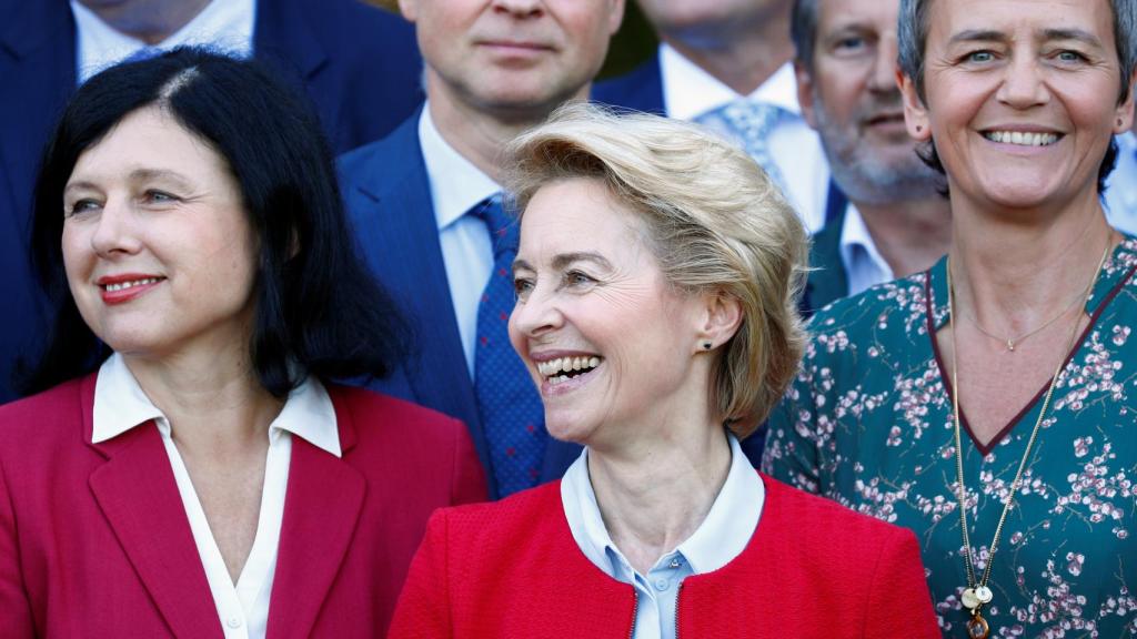 Ursula von der Leyen, durante la primera reunión de su equipo el 13 de septiembre