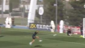 Gol de Benzema en el entrenamiento