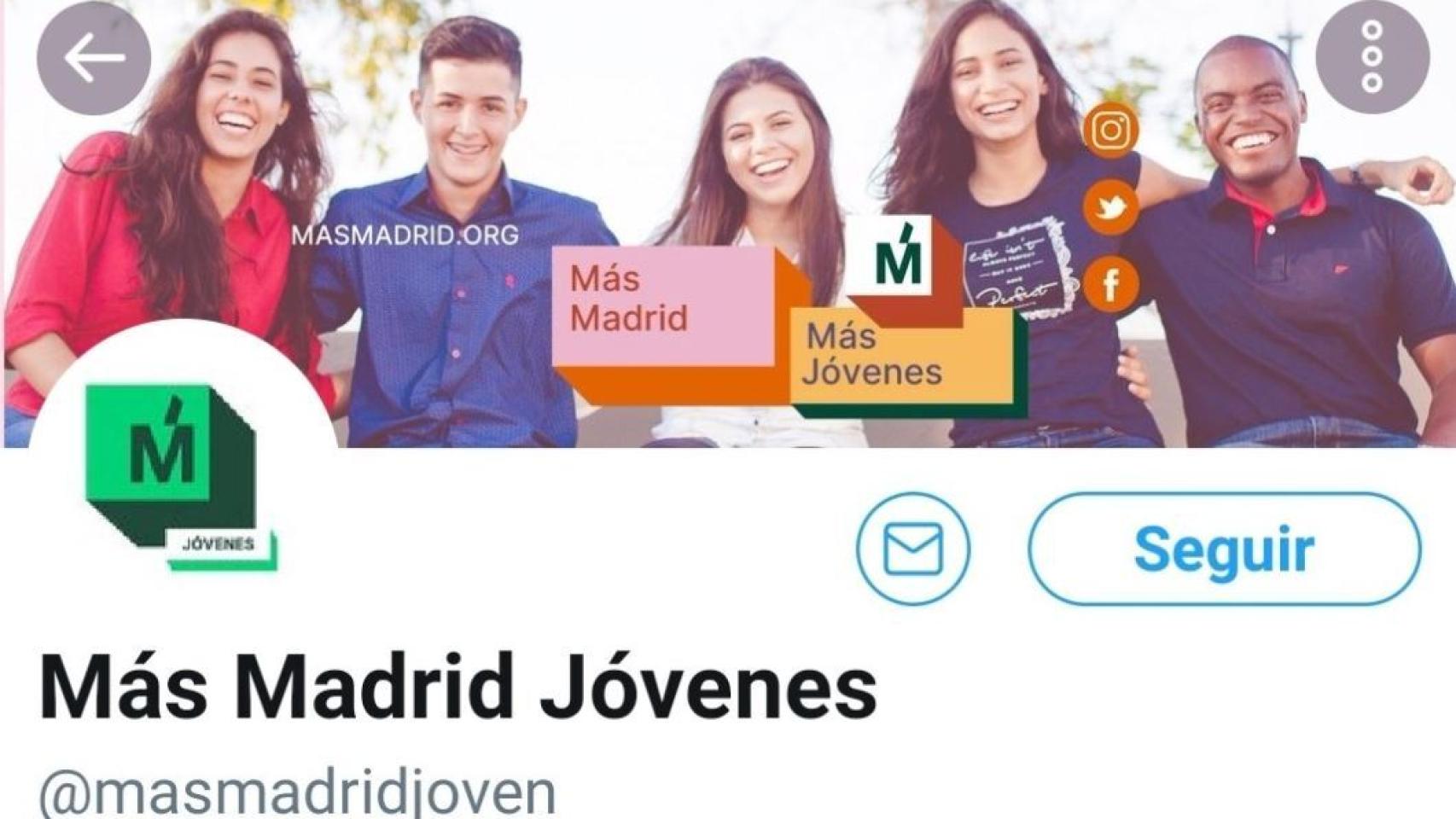 La imagen utilizada por Más Madrid Jóvenes.