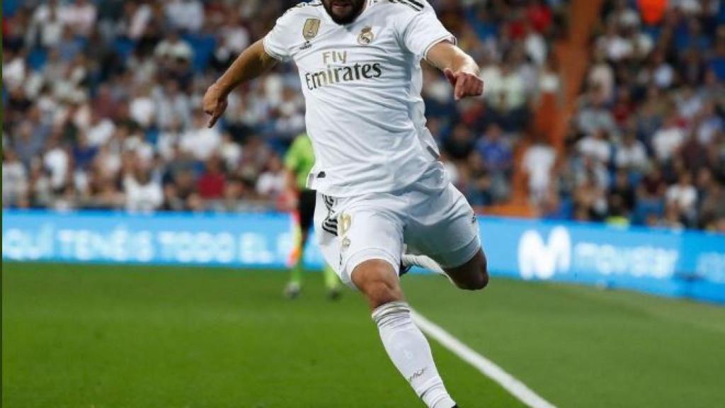 Nacho Fernández en un encuentro con el Real Madrid. Foto Twitter (@nachofi1990)