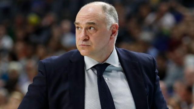 Pablo Laso, en un partido del Real Madrid