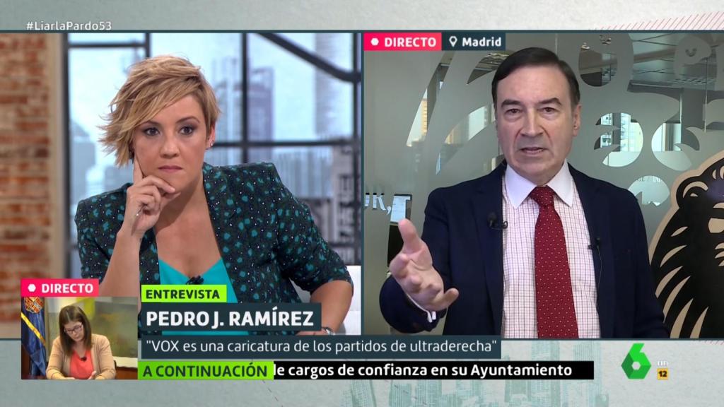 Pedro J. Ramírez, durante su intervención en 'Liarla Pardo', de La Sexta.