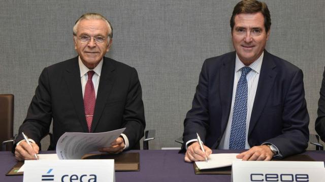 Los presidentes de Ceca y Ceoe, Isidro Fainé y Antonio Garamendi.