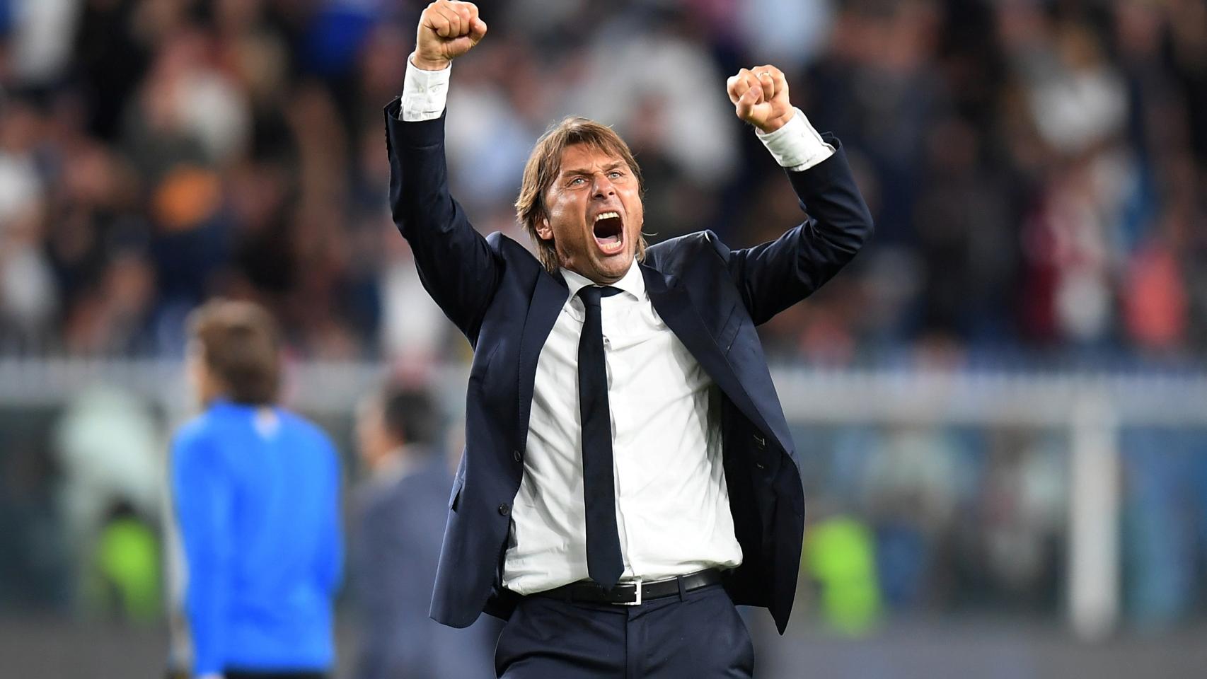 Antonio Conte durante el partido del Inter de Milán ante la Sampdoria