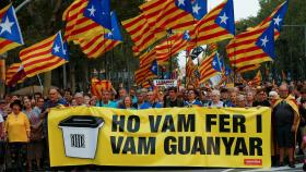 Inicio de la manifestación en Barcelona, organizada por ANC.