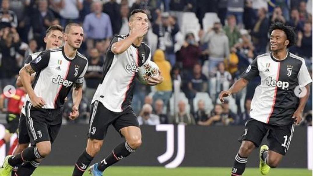 La Juventus celebra un tanto de Cristiano Ronaldo