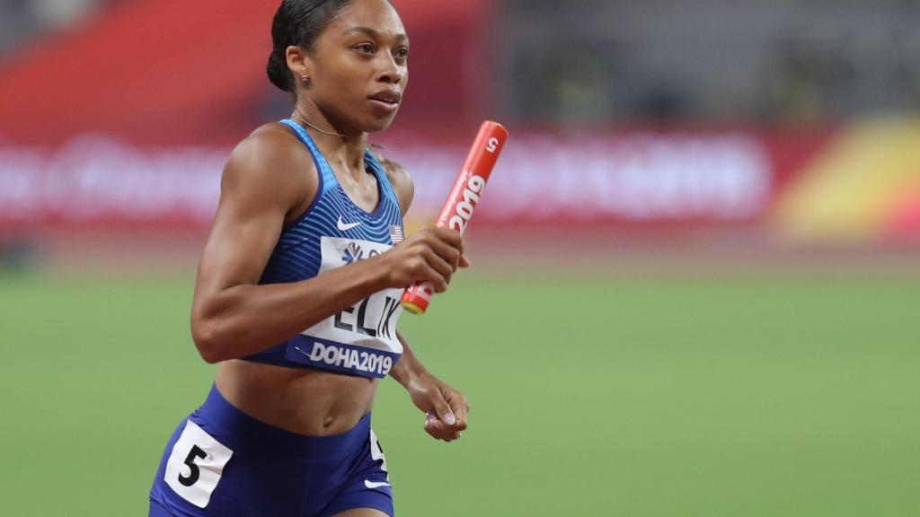 Allyson Felix, en el Mundial de Atletismo de Catar 2019