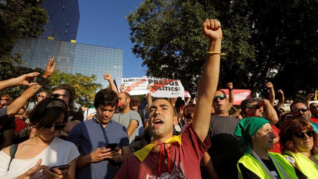 Manifestación en Sabadell en apoyo de los CDR arrestados.