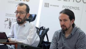 Echenique junto al lider de Podemos, Pablo Iglesias./