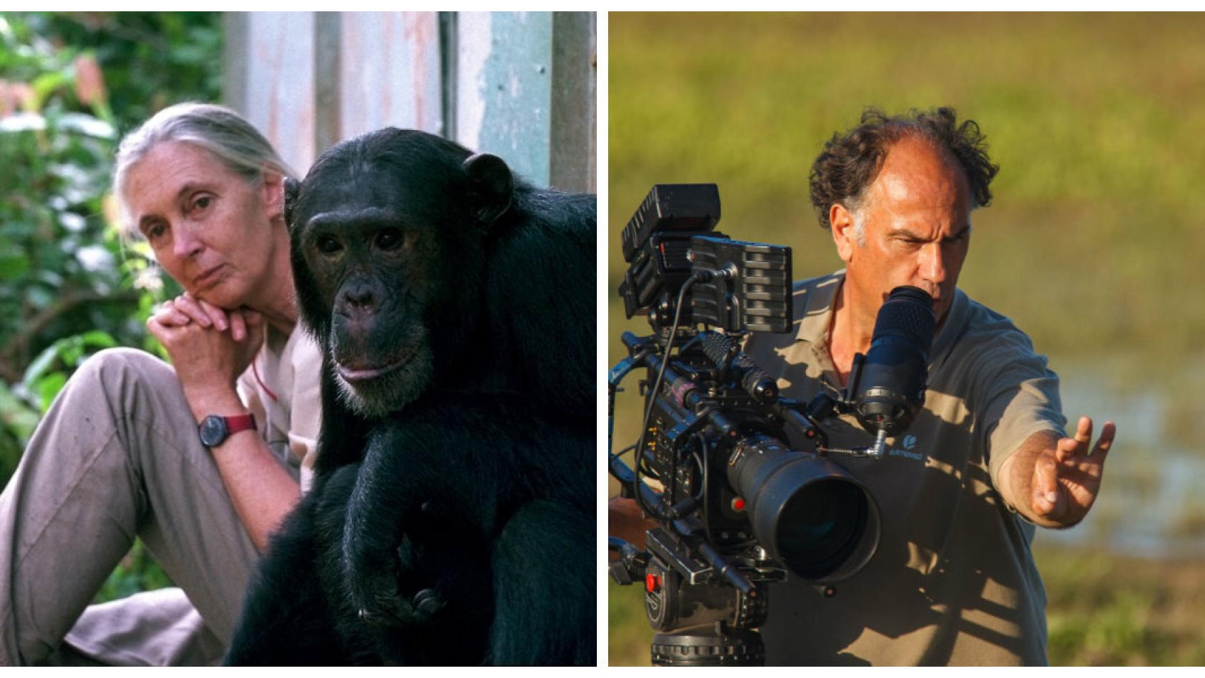 Los ganadores del premio -junto a FAPAS-, Joaquín Gutiérrez Acha y Jane Goodall.