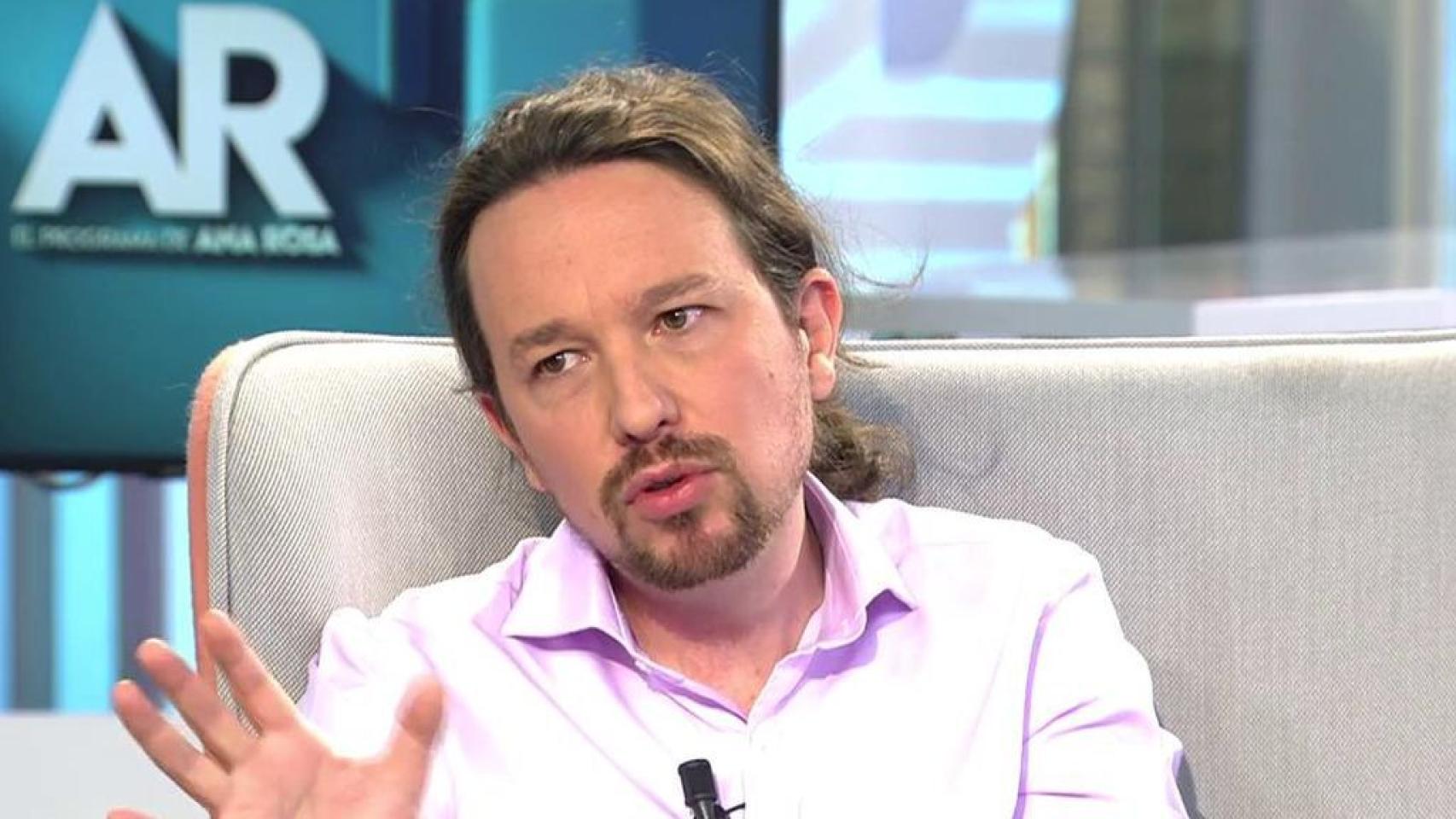 Pablo Iglesias, entrevistado en Telecinco.