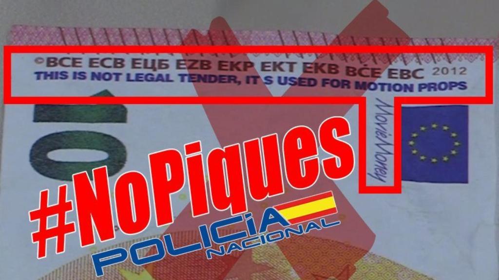 Imagen compartida por Policía Nacional resaltando detalles para detectarlos