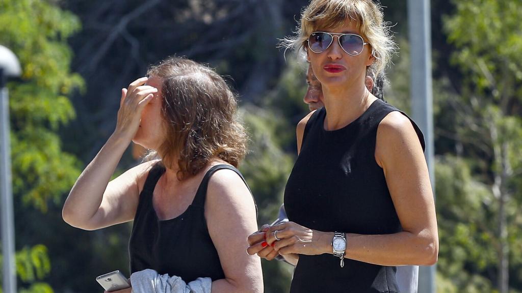 Susanna Griso en el último adiós a su hermana.