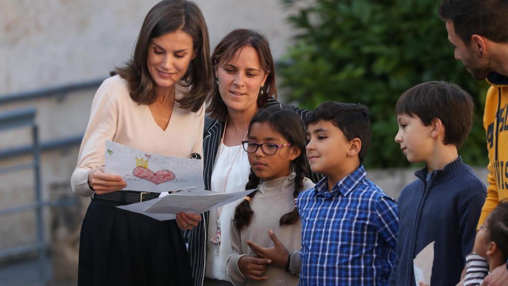 La reina Letizia en la inauguración del XIV Seminario Internacional de Lengua y Periodismo en San Millán de la Cogolla (La Rioja).