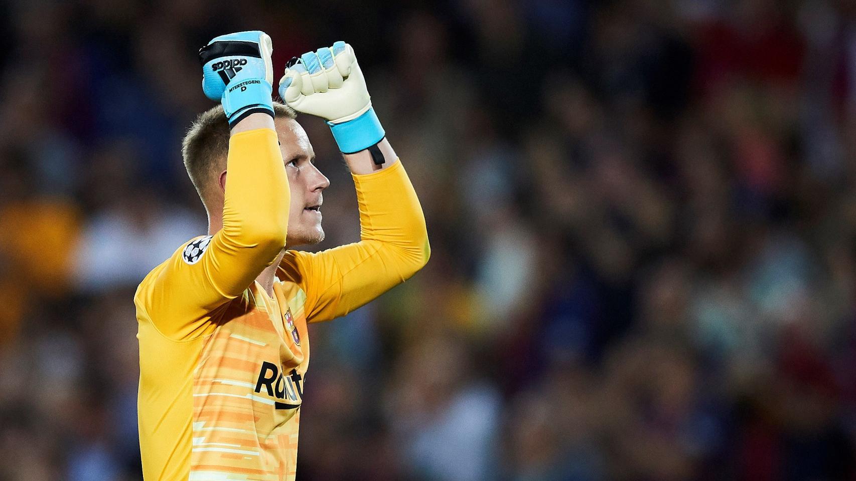 Ter Stegen celebra la victoria ante el Inter