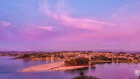 Los increíbles colores de la puesta de sol de ayer en A Coruña