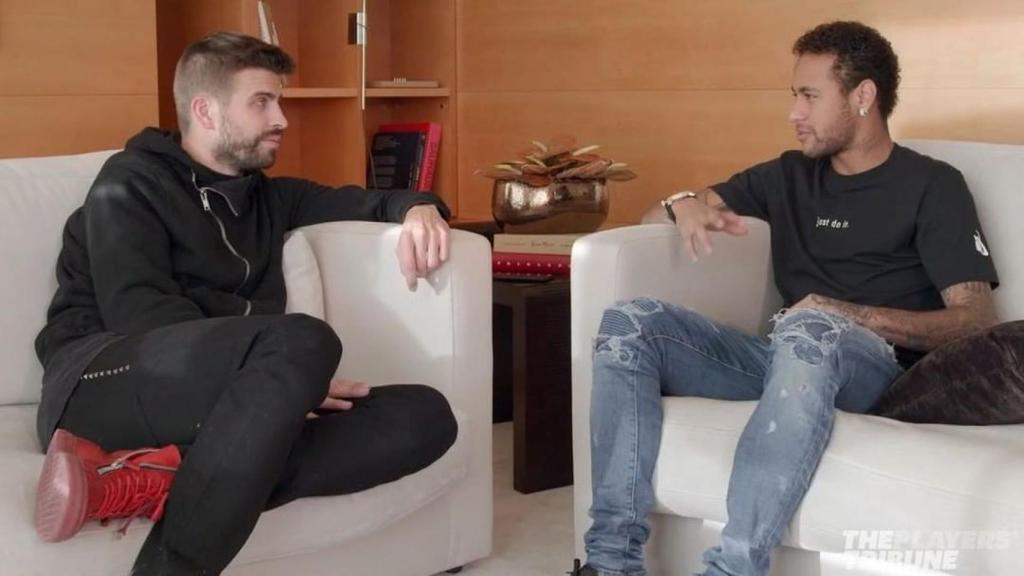 Gerard Piqué durante una entrevista a Neymar para 'The players' tribune' en otra producción de Kosmos Studios