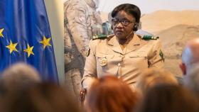 Aminata Diabaté, teniente coronel del Ejército de Mali en el acto celebrado este jueves.