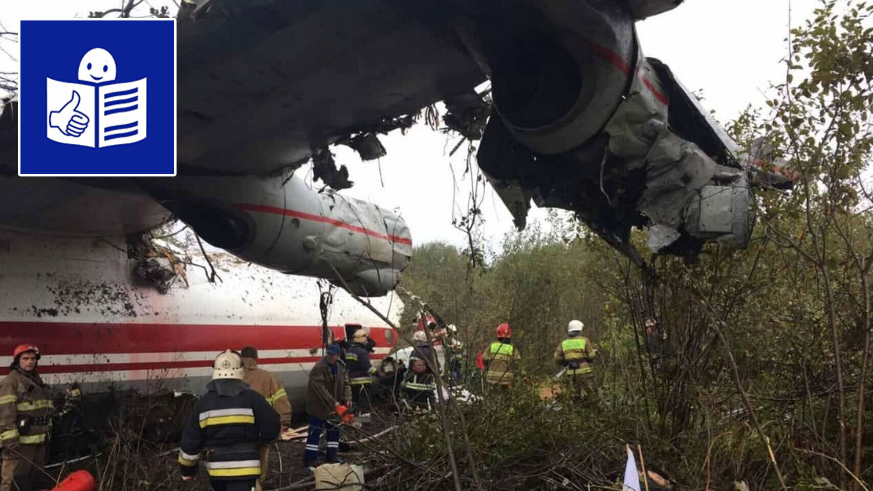 El avión que se estrelló en Ucrania.