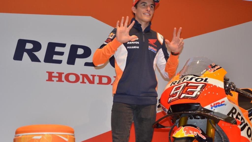 Marc Márquez en un evento de Repsol.