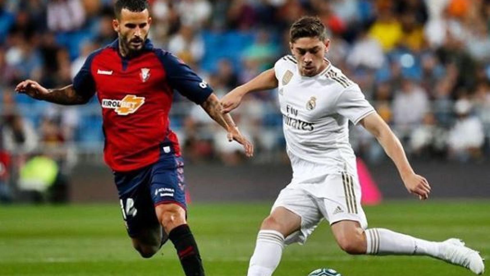 Fede Valverde en un partido ante Osasuna.