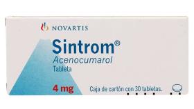 Un envase del popular anticoagulante Sintrom.