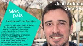 Geraldes, cabeza de cartel por Más País en Barcelona.