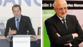 De izquierda a derecha, Juan Carlos Escotet Rodríguez, presidente de ABANCA; y Juan Roig, presidente de Mercadona.