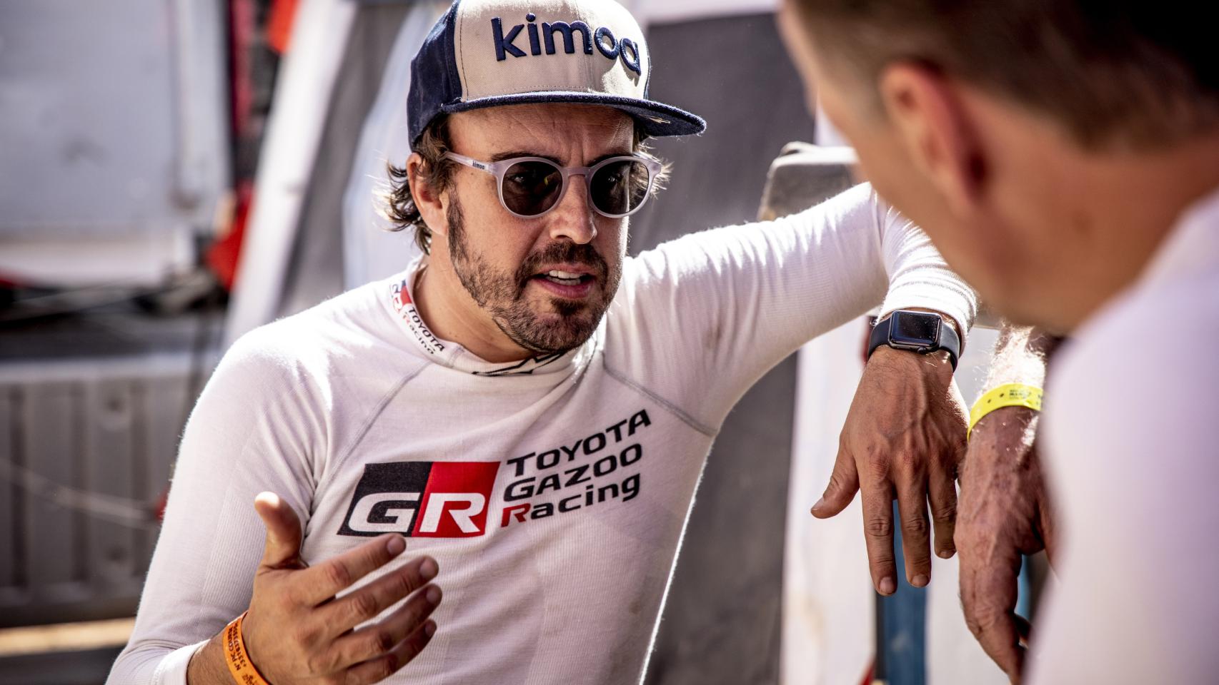 Fernando Alonso durante el Rally de Marruecos 2019