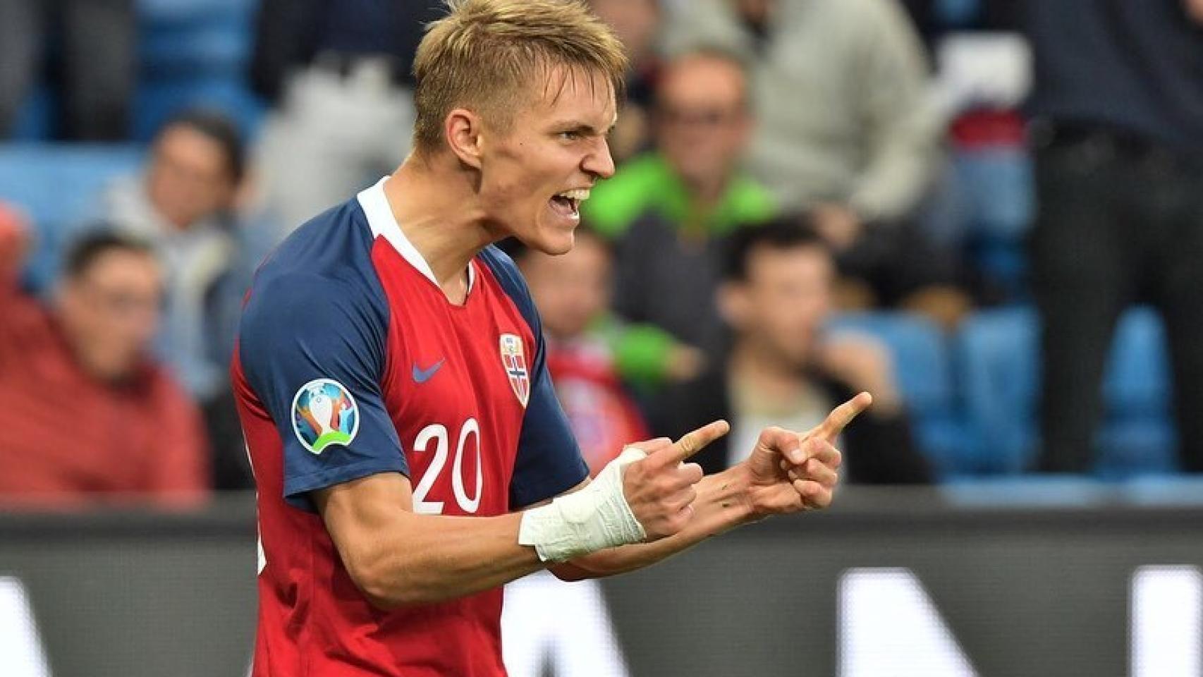 Odegaard, con la selección de Noruega